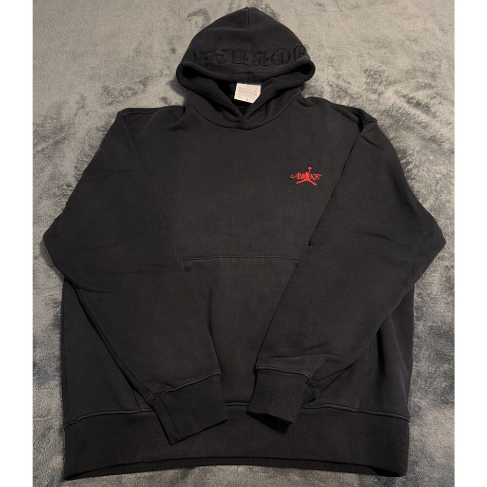 Large AIR JORDAN X AWAKE NY FLEECE HOODIE BLACK FQ5443-010 Men’s